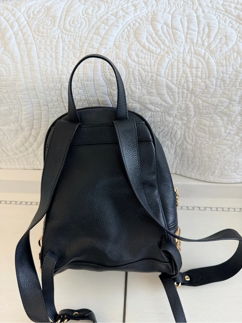Harley Davidson Black Mini Backpack with Gold Stud Accents (RARE)